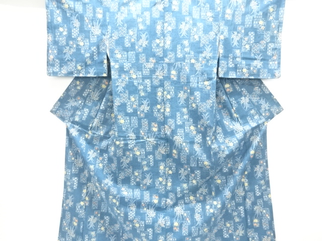 JAPANESE KIMONO / MAWATA TSUMUGI / WOVEN TRADITIONAL PATTERN